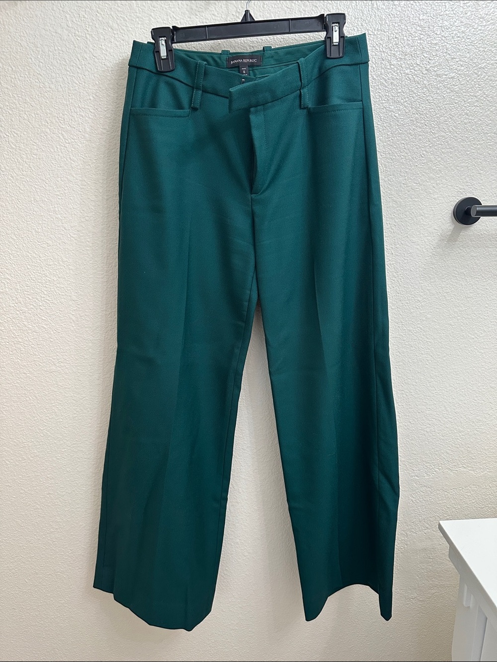 Banana Republic Emerald Green Wide-Leg Trousers